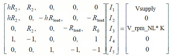 A system of equations for the circuit