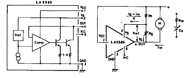 LA5586 motor speed controller equivalent and application circuit