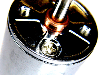 A close up image of a miniature spur DC gearmotor