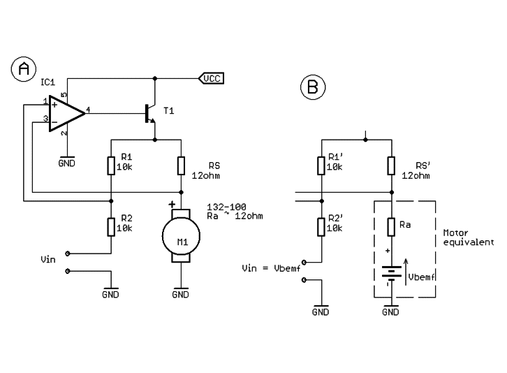 A motor speed controller circuit