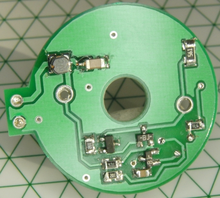 Back view of the PMD three transistor motor speed controller