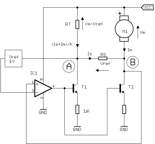 A steady-state circuit for a motor controller
