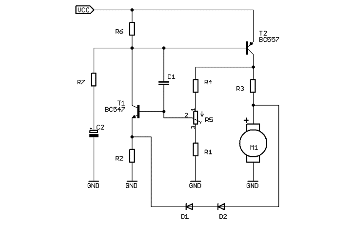 A transistor speed controller