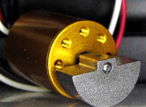 Front view of a brushless (BLDC) vibration motor