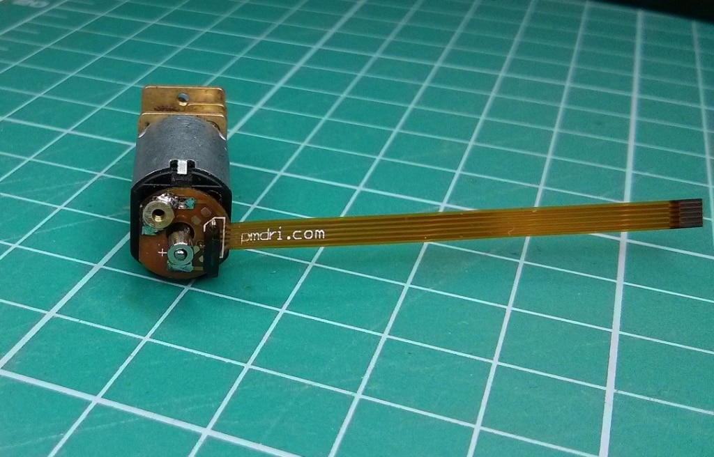 rear view of a 212 series gear motor with a custom made encoder