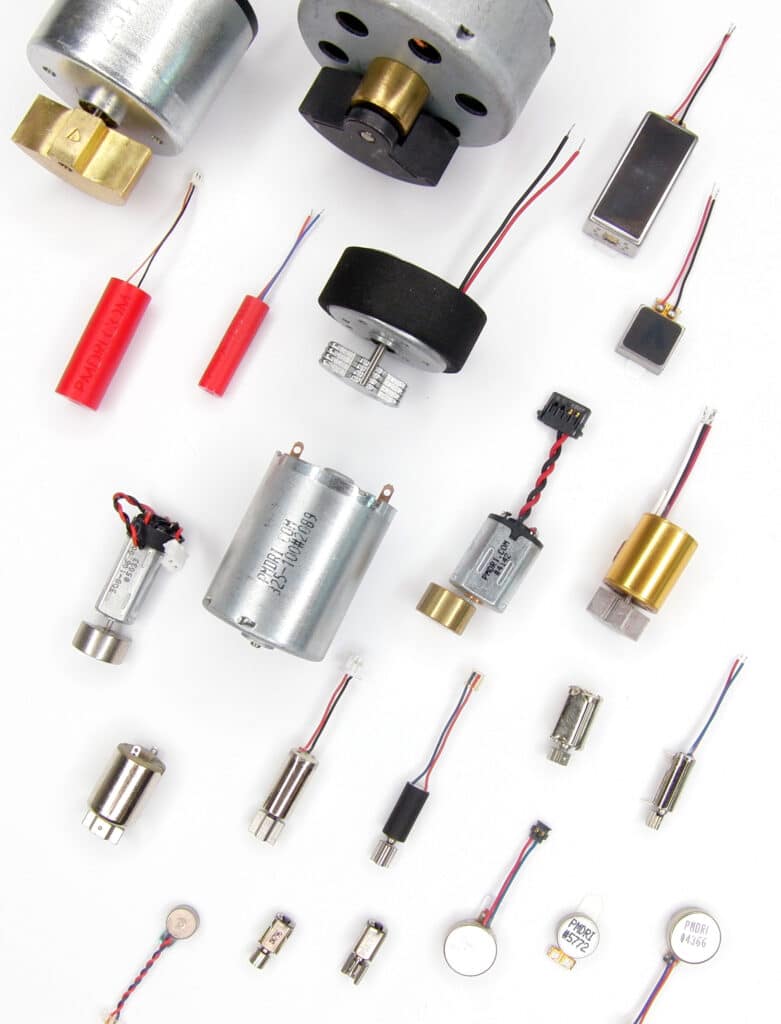 Precision Microdrives designs and manufactures a wide range of high-quality, and cost-effective, sub-Ø60 mm DC motors in a range of technologies. All types can be highly customised for a wide range of applications. 