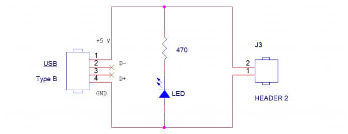 An USB power supply circuit diagram