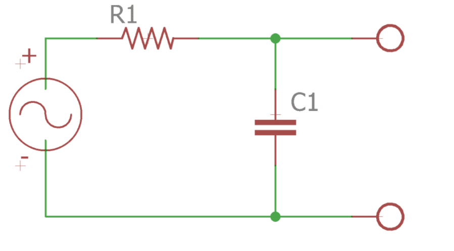 A circuit diagram with a low pass added