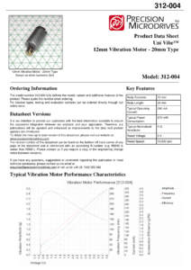 An example of a PMD datasheet